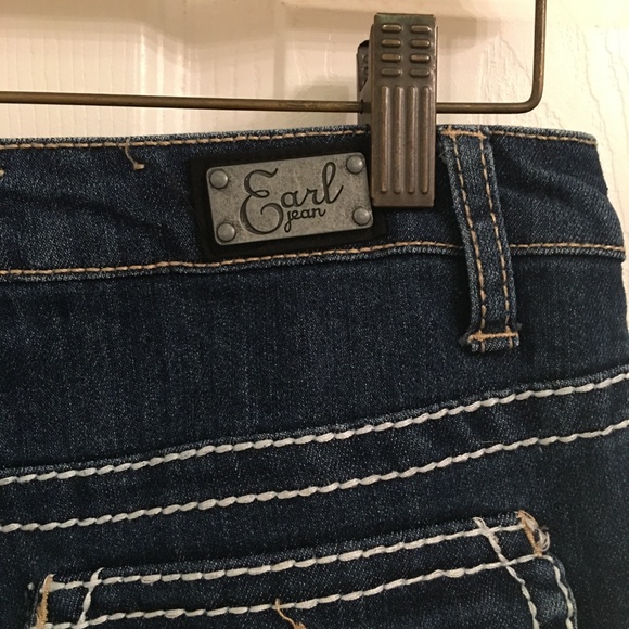 Earl Jean Cuffed Beaded Flapped Pockets Capri sz 6 - Picture 8 of 8